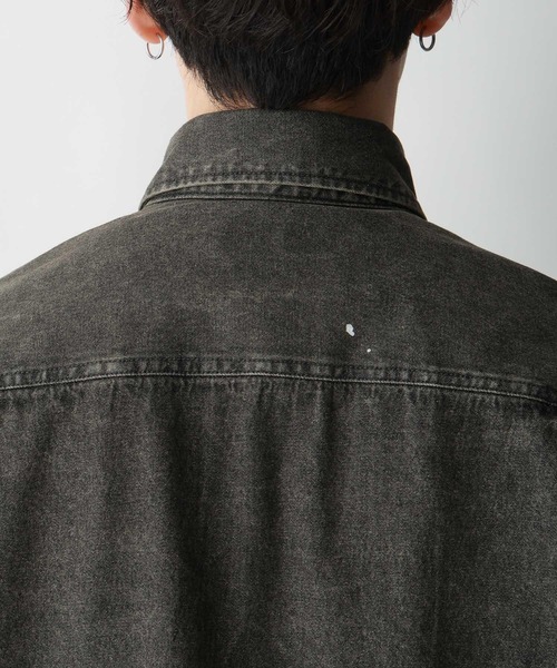 RAGEBLUE（レイジブルー）の「Denim paint big shirt/デニムペイントオーバーサイズシャツ（シャツ/ブラウス・メンズ・ブルー/ブラック系その他・MEDIUM/LARGE）」の16枚目の写真