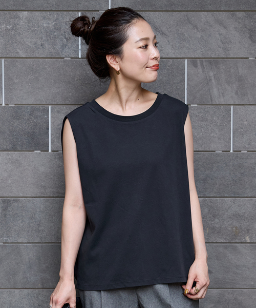 B.C STOCK(ベーセーストック)の「《追加》ノースリボックスTEE(Tシャツ/カットソー・レディース・ブラウン/ホワイト/ブルー/ブラック・FREE)」の3枚目の写真