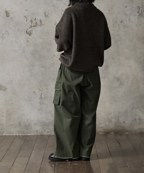 RUUBON】melange half zip knit / メランジハーフジップニット