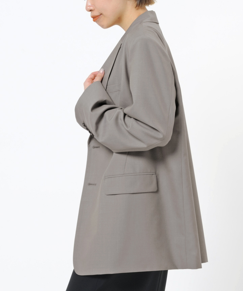 AP STUDIO（エーピーストゥディオ）の「ライトボクシージャケット（テーラードジャケット・レディース・グレー系その他・36/38）」の2枚目の写真