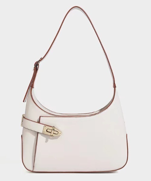 Mela（メラ）の「SMOOTH FAKE LEATHER BAG（ハンドバッグ・レディース・ピンク/ブラック/ホワイト・FREE）」の2枚目の写真