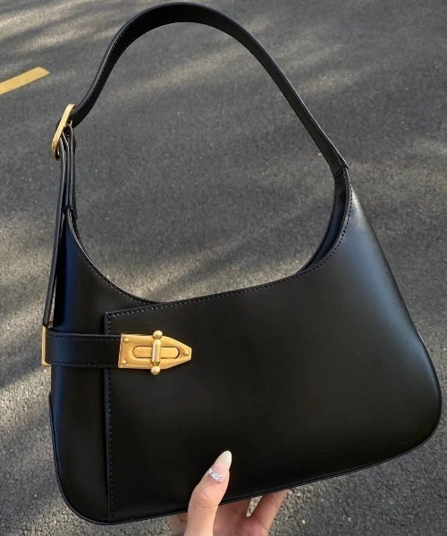 Mela（メラ）の「SMOOTH FAKE LEATHER BAG（ハンドバッグ・レディース・ピンク/ブラック/ホワイト・FREE）」の3枚目の写真