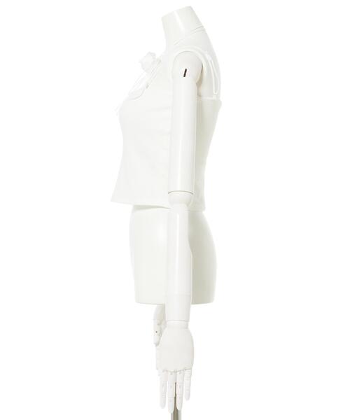 INGNI（イング）の「コサージュ付キャミソール（キャミソール・レディース・ブラック/オフホワイト・M）」の7枚目の写真