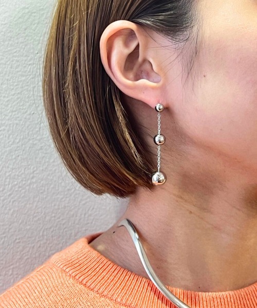 ボールチェーンピアス（ピアス（両耳用））｜Rechic（リシック