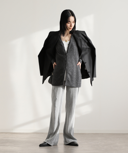 MILLER(ミラー)の「【MILLER/ミラー】 Prib Flare PT:フレアパンツ(その他パンツ・レディース・チャコールグレー/ブラック・FREE)」の3枚目の写真