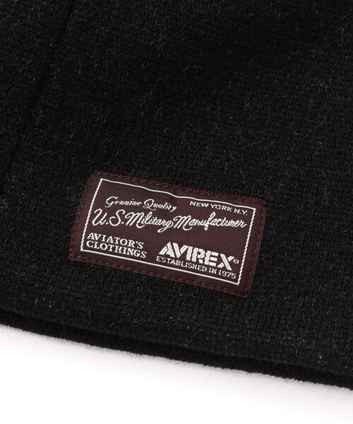 AVIREX(アヴィレックス)の「NEW YORK LOGO KNIT / ニューヨーク ロゴニット / AVIREX / アヴィレックス(ニットキャップ/ビーニー・メンズ・ブラウン/ブラック・F)」の10枚目の写真