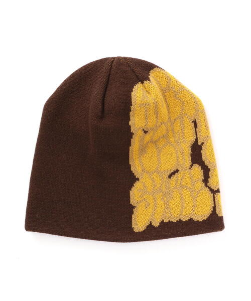 AVIREX(アヴィレックス)の「NEW YORK LOGO KNIT / ニューヨーク ロゴニット / AVIREX / アヴィレックス(ニットキャップ/ビーニー・メンズ・ブラウン/ブラック・F)」の11枚目の写真