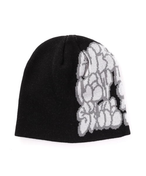 AVIREX(アヴィレックス)の「NEW YORK LOGO KNIT / ニューヨーク ロゴニット / AVIREX / アヴィレックス(ニットキャップ/ビーニー・メンズ・ブラウン/ブラック・F)」の2枚目の写真