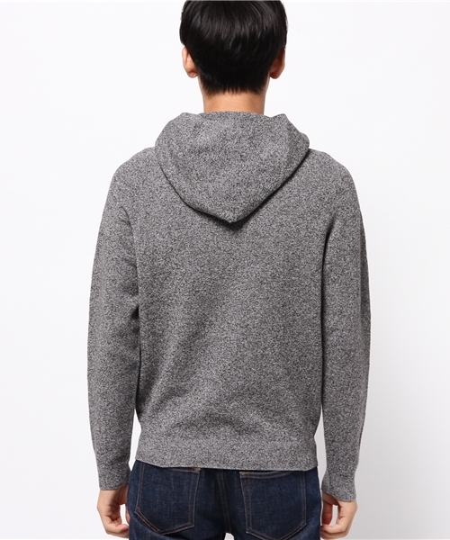 EDIFICE(エディフィス)の「◇COTTON ストレッチメランジ HOOD P/O(パーカー・メンズ・チャコールグレー/マルチ/ネイビー・48/46/44)」の5枚目の写真