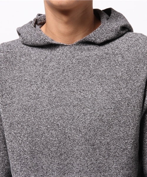 EDIFICE(エディフィス)の「◇COTTON ストレッチメランジ HOOD P/O(パーカー・メンズ・チャコールグレー/マルチ/ネイビー・48/46/44)」の6枚目の写真