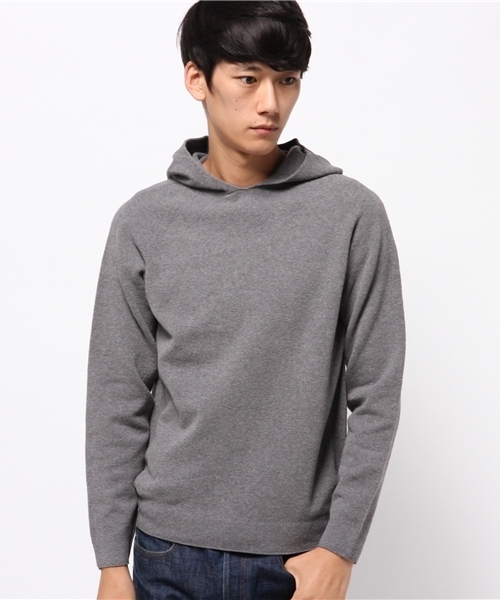 EDIFICE(エディフィス)の「◇COTTON ストレッチメランジ HOOD P/O(パーカー・メンズ・チャコールグレー/マルチ/ネイビー・48/46/44)」の11枚目の写真
