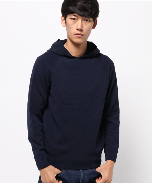 EDIFICE(エディフィス)の「◇COTTON ストレッチメランジ HOOD P/O(パーカー・メンズ・チャコールグレー/マルチ/ネイビー・48/46/44)」の12枚目の写真