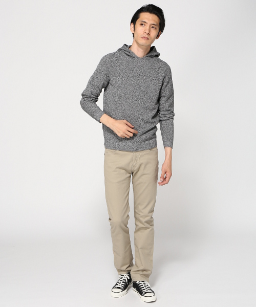 EDIFICE(エディフィス)の「◇COTTON ストレッチメランジ HOOD P/O(パーカー・メンズ・チャコールグレー/マルチ/ネイビー・48/46/44)」の10枚目の写真