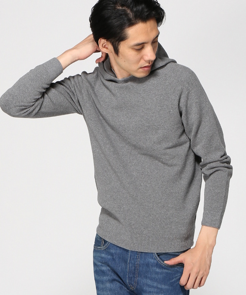 EDIFICE(エディフィス)の「◇COTTON ストレッチメランジ HOOD P/O(パーカー・メンズ・チャコールグレー/マルチ/ネイビー・48/46/44)」の15枚目の写真
