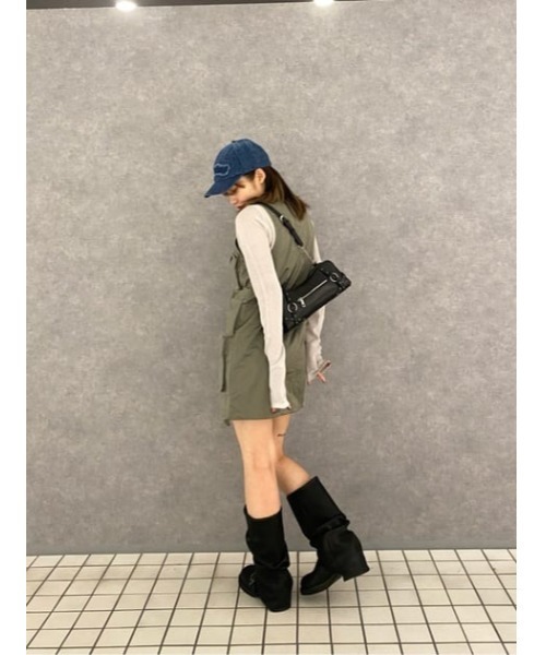 LAGUA GEM(ラグアジェム)の「SOLID POCKET ミニワンピース(ワンピース・レディース・ブラック/カーキ・SMALL/MEDIUM)」の20枚目の写真