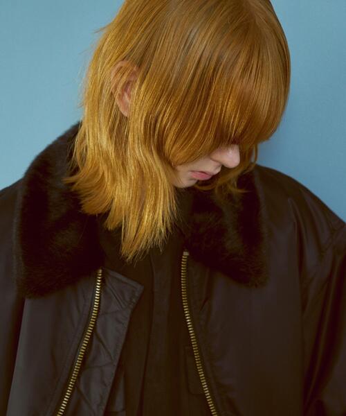 THE STANDARD（ザスタンダード）の「THE STANDARD/フライトジャケット（ミリタリージャケット・メンズ・カーキ/ブラック・MEDIUM/LARGE）」の3枚目の写真