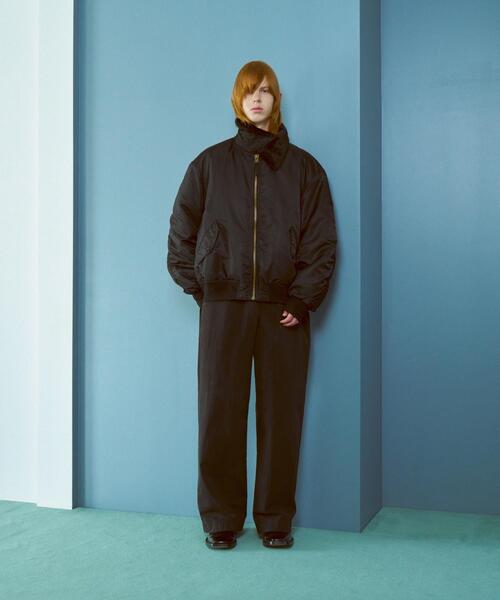 THE STANDARD（ザスタンダード）の「THE STANDARD/フライトジャケット（ミリタリージャケット・メンズ・カーキ/ブラック・MEDIUM/LARGE）」の4枚目の写真