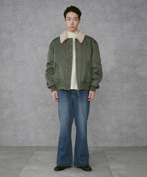 THE STANDARD（ザスタンダード）の「THE STANDARD/フライトジャケット（ミリタリージャケット・メンズ・カーキ/ブラック・MEDIUM/LARGE）」の22枚目の写真