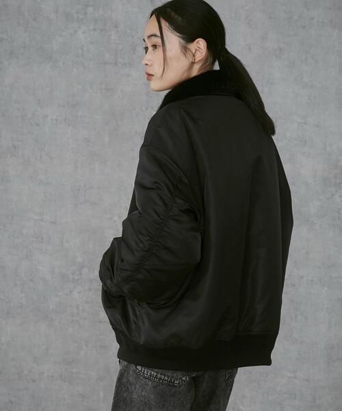 THE STANDARD（ザスタンダード）の「THE STANDARD/フライトジャケット（ミリタリージャケット・メンズ・カーキ/ブラック・MEDIUM/LARGE）」の16枚目の写真