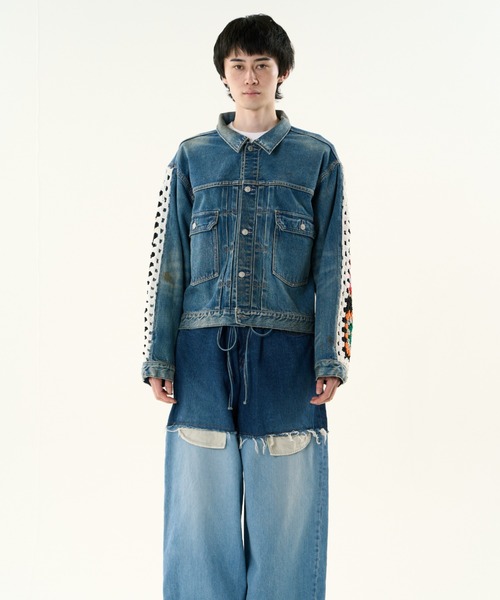 ジャケット・アウター DISCOVERED CROCHET DENIM BLOUSON 2025SS DISCOVERED CROCHET DENIM BLOUSON（デニムジャケット