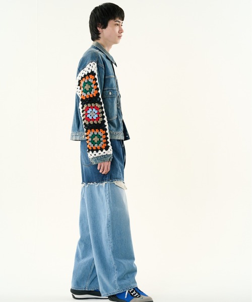 DISCOVERED（ディスカバード）の「DISCOVERED CROCHET DENIM BLOUSON（デニムジャケット・メンズ・インディゴブルー/ブラック・1/3）」の21枚目の写真