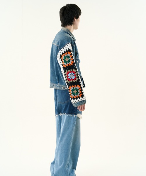 DISCOVERED（ディスカバード）の「DISCOVERED CROCHET DENIM BLOUSON（デニムジャケット・メンズ・インディゴブルー/ブラック・1/3）」の22枚目の写真