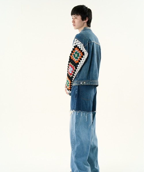 セール】DISCOVERED CROCHET DENIM BLOUSON（デニムジャケット