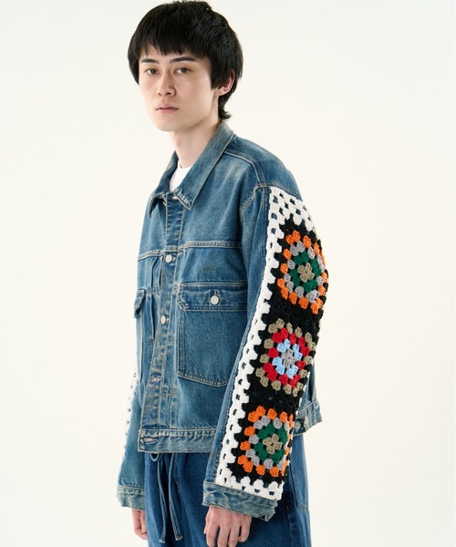 ジャケット・アウター DISCOVERED CROCHET DENIM BLOUSON 2025SS DISCOVERED（ディスカバード）の「DISCOVERED CROCHET DENIM