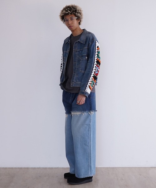 ジャケット・アウター DISCOVERED CROCHET DENIM BLOUSON 2025SS DISCOVERED CROCHET DENIM BLOUSON（デニムジャケット