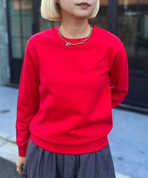United Athle(ユナイテッドアスレ)の「【United Athle】crew neck compact sweat / クルーネック コンパクトスウェット KIDSサイズ 5044(スウェット・レディース・ブラック/グレー/ナチュラル/ホワイト/レッド/ネイビー・XS)」の6枚目の写真