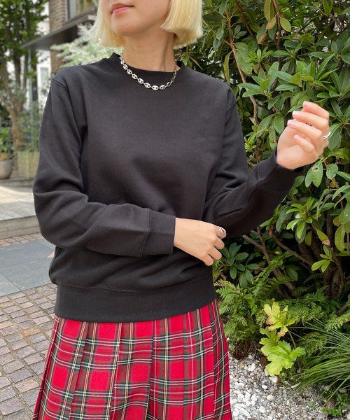 United Athle(ユナイテッドアスレ)の「【United Athle】crew neck compact sweat / クルーネック コンパクトスウェット KIDSサイズ 5044(スウェット・レディース・ブラック/グレー/ナチュラル/ホワイト/レッド/ネイビー・XS)」の2枚目の写真