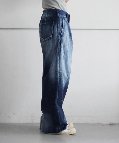 Saby サバイ　タックバギーデニムパンツ TUCK-BAGGY TYPE 2 タックバギータイプ2 -ストライプデニム- - サバイ メンズ｜公式通販