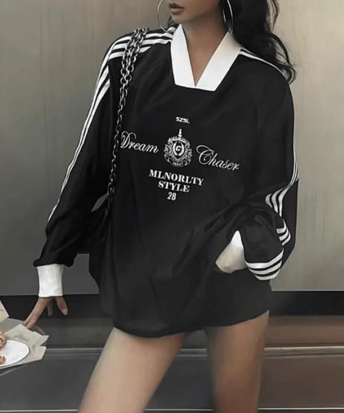 ユニフォームデザイン ブロークコア ビッグシルエット ゲームシャツ（Tシャツ/カットソー）｜CELENA BEATS（セレナビーツ）