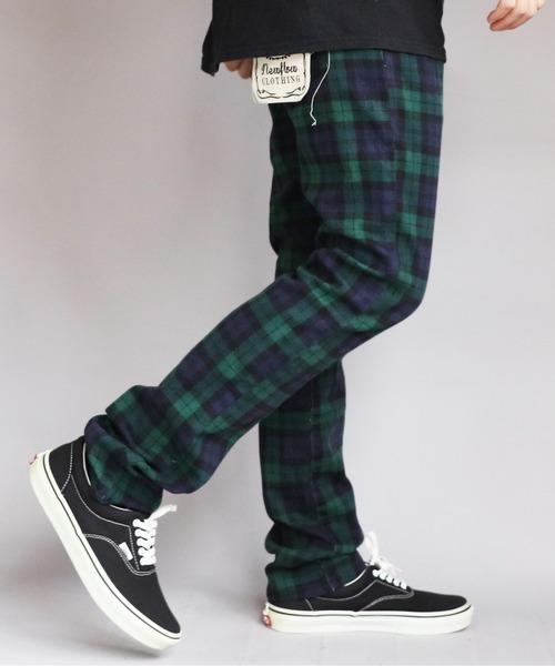 ８(eight)（エイト）の「総柄カツラギチェックパンツ（チノパンツ・メンズ・ブラウン系その他/グレー系その他/ネイビー系/ブラック系その他/グレー系その他2/ブラック系その他2/ホワイト系その他・MEDIUM/SMALL/X-LARGE/LARGE）」の3枚目の写真