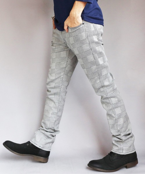 ８(eight)（エイト）の「総柄カツラギチェックパンツ（チノパンツ・メンズ・ブラウン系その他/グレー系その他/ネイビー系/ブラック系その他/グレー系その他2/ブラック系その他2/ホワイト系その他・MEDIUM/SMALL/X-LARGE/LARGE）」の5枚目の写真
