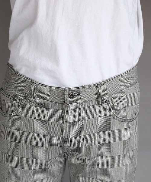 ８(eight)（エイト）の「総柄カツラギチェックパンツ（チノパンツ・メンズ・ブラウン系その他/グレー系その他/ネイビー系/ブラック系その他/グレー系その他2/ブラック系その他2/ホワイト系その他・MEDIUM/SMALL/X-LARGE/LARGE）」の8枚目の写真