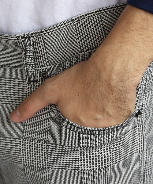 ８(eight)（エイト）の「総柄カツラギチェックパンツ（チノパンツ・メンズ・ブラウン系その他/グレー系その他/ネイビー系/ブラック系その他/グレー系その他2/ブラック系その他2/ホワイト系その他・MEDIUM/SMALL/X-LARGE/LARGE）」の10枚目の写真