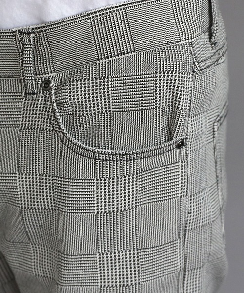 ８(eight)（エイト）の「総柄カツラギチェックパンツ（チノパンツ・メンズ・ブラウン系その他/グレー系その他/ネイビー系/ブラック系その他/グレー系その他2/ブラック系その他2/ホワイト系その他・MEDIUM/SMALL/X-LARGE/LARGE）」の11枚目の写真