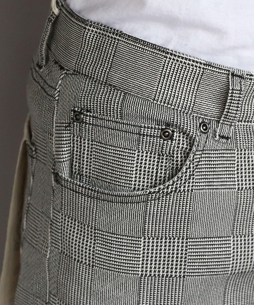 ８(eight)（エイト）の「総柄カツラギチェックパンツ（チノパンツ・メンズ・ブラウン系その他/グレー系その他/ネイビー系/ブラック系その他/グレー系その他2/ブラック系その他2/ホワイト系その他・MEDIUM/SMALL/X-LARGE/LARGE）」の13枚目の写真