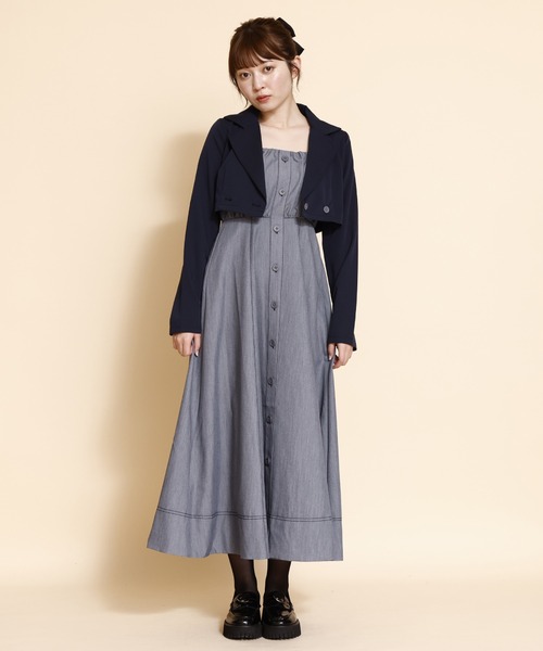 【セール】ショートジャケット＆キャミワンピセット（ワンピース）｜REDYAZEL（レディアゼル）