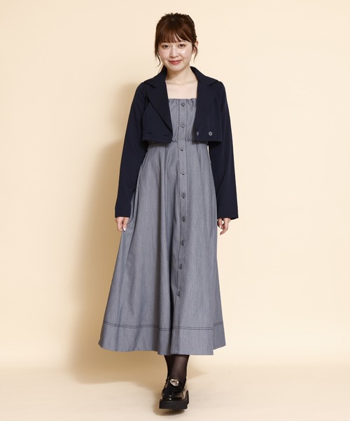 REDYAZEL（レディアゼル）の「ショートジャケット＆キャミワンピセット（ワンピース・レディース・ネイビー/グレー/ダークグリーン・SMALL/MEDIUM）」の21枚目の写真