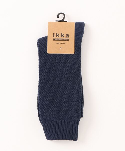 ikka（イッカ）の「鹿の子無地クルーソックス（ソックス/靴下・メンズ・ホワイト/グレー/ブルー系・FREE）」の3枚目の写真