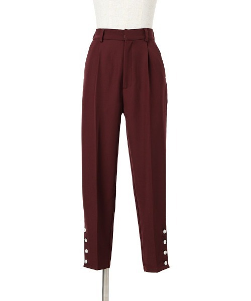 an another angelus（アンアナザーアンジェラス）の「【2サイズ展開】パール釦使いシガレットパンツ/ananotherangelus（その他パンツ・レディース・ブラウン系その他/ブラック・1/2）」の10枚目の写真