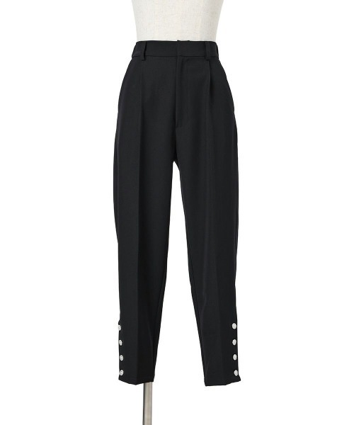 an another angelus（アンアナザーアンジェラス）の「【2サイズ展開】パール釦使いシガレットパンツ/ananotherangelus（その他パンツ・レディース・ブラウン系その他/ブラック・1/2）」の11枚目の写真
