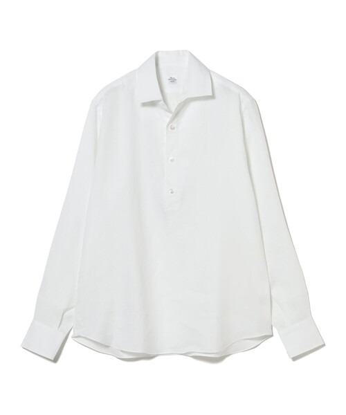 BEAMS F（ビームスエフ）の「Maria Santangelo / POLO JP リネン プルオーバー シャツ（シャツ/ブラウス・メンズ・ブラウン/ホワイト/ブラック/ネイビー・S/XS/L/M）」の2枚目の写真