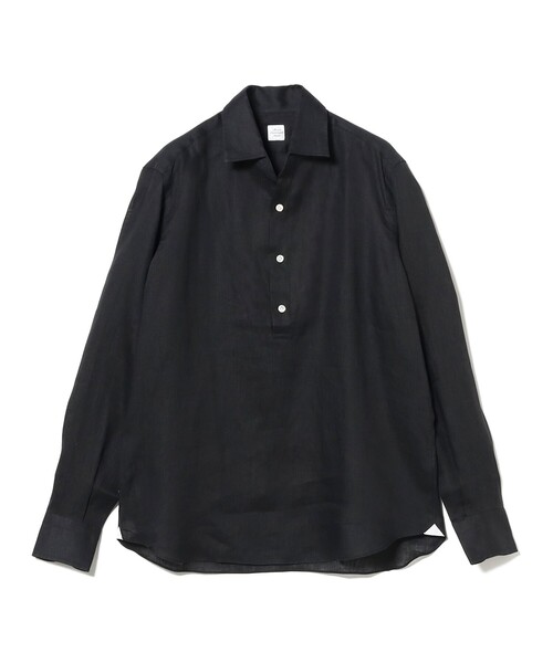 BEAMS F（ビームスエフ）の「Maria Santangelo / POLO JP リネン プルオーバー シャツ（シャツ/ブラウス・メンズ・ブラウン/ホワイト/ブラック/ネイビー・S/XS/L/M）」の5枚目の写真