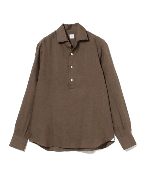 BEAMS F（ビームスエフ）の「Maria Santangelo / POLO JP リネン プルオーバー シャツ（シャツ/ブラウス・メンズ・ブラウン/ホワイト/ブラック/ネイビー・S/XS/L/M）」の8枚目の写真