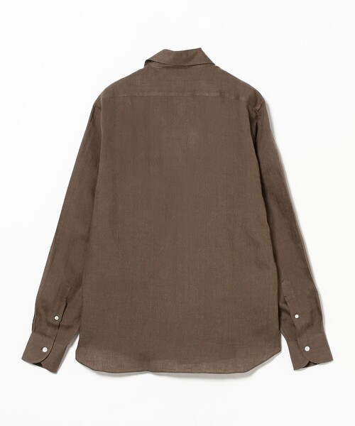 BEAMS F（ビームスエフ）の「Maria Santangelo / POLO JP リネン プルオーバー シャツ（シャツ/ブラウス・メンズ・ブラウン/ホワイト/ブラック/ネイビー・S/XS/L/M）」の9枚目の写真