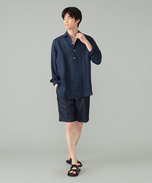 Maria Santangelo / POLOJP リネン プルオーバー シャツ BEAMS F（ビームスF）【別注】Maria Santangelo / POLOJP リネン
