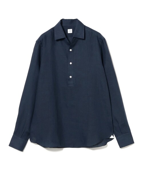 BEAMS F（ビームスエフ）の「Maria Santangelo / POLO JP リネン プルオーバー シャツ（シャツ/ブラウス・メンズ・ブラウン/ホワイト/ブラック/ネイビー・S/XS/L/M）」の18枚目の写真